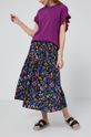 multicolor Wzorzysta spódnica damska z wiskozy Damski