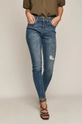 niebieski Jeansy damskie skinny niebieskie Damski