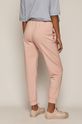 Spodnie damskie dresowe z bawełny organicznej różowe 98 % Bawełna organiczna, 2 % Elastan