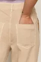 beżowy Spodnie damskie slouchy beżowe