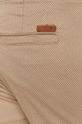 piaskowy Spodnie męskie w drobny wzór beżowe
