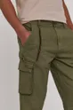 Spodnie męskie cargo z lnem i bawełną organiczną zielone Męski