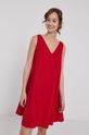 Sukienka damska z wiskozy w kształcie litery A czerwona Damski