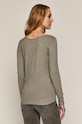 Odzież Sweter damski z dekoltem z gładkiej dzianiny szary RS21.SWD040 szary