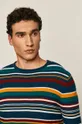 multicolor Sweter męski w paski