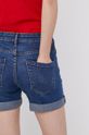 Jeansowe szorty z wywijanymi nogawkami granatowe 98 % Bawełna, 2 % Elastan