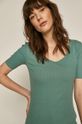 miętowy T-shirt damski z bawełną organiczną zielony
