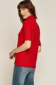 T-shirt damski z golfem czerwony <p>T-shirt czarny/ kremowy/ czerwony: 60 % Bawełna, 5 % Elastan, 35 % Wiskoza 
T-shirt szary: 90 % Bawełna, 5 % Elastan, 5 % Wiskoza</p>