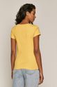T-shirt damski z bawełny organicznej beżowy żółty