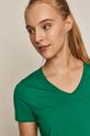 T-shirt damski z bawełny organicznej zielony Damski