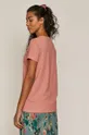 T-shirt damski z bawełny organicznej różowy różowy