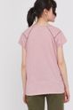 T-shirt damski z bawełny organicznej z dekoltem różowy <p>100 % Bawełna organiczna</p>
