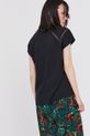 T-shirt damski z bawełny organicznej z dekoltem V czarny <p>100 % Bawełna organiczna</p>
