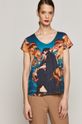 multicolor T-shirt damski z kolekcji EVIVA L’ARTE z bawełny organicznej