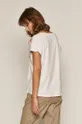 Bawełniany t-shirt damski z nadrukiem biały 100 % Bawełna