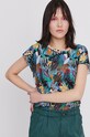 T-shirt damski by Magdalena Parfieniuk turkusowy turkusowy RS21.TSD754