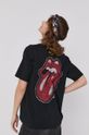 czarny T-shirt damski z nadrukiem The Rolling Stones czarny Damski