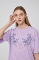 T-shirt damski z bawełny organicznej różowy Damski
