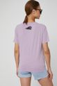 T-shirt bawełniany damski z nadrukiem Moomin fioletowy 100 % Bawełna