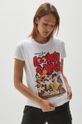 biały T-shirt bawełniany damski z nadrukiem Looney Tunes biały Damski