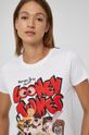 T-shirt bawełniany damski z nadrukiem Looney Tunes biały Damski