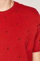 Bawełniany t-shirt męski w drobny wzór czerwony czerwony