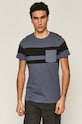 Bawełniany t-shirt męski z kieszonką niebieski niebieski RS21.TSM071