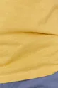 Bawełniany t-shirt męski z dekoltem w serek żółty
