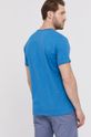 Bawełniany t-shirt męski z dekoltem w serek niebieski 100 % Bawełna