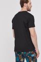 Bawełniany t-shirt męski z dekoltem w serek czarny 100 % Bawełna