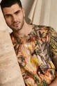 multicolor T-shirt męski z kolekcji EVIVA L’ARTE z bawełny organicznej Męski