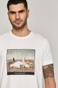 T-shirt męski z kolekcji EVIVA L’ARTE z bawełny organicznej biały Męski