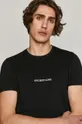 czarny T-shirt męski z bawełny organicznej czarny