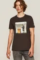 T-shirt męski z bawełny organicznej Banksy’s Graffiti szary szary
