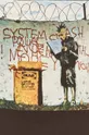 T-shirt męski z bawełny organicznej Banksy’s Graffiti szary