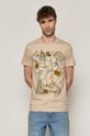pszeniczny T-shirt męski z bawełny organicznej Projekt: Rower beżowy Męski