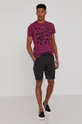 T-shirt męski z bawełny organicznej by Bartek Bojarczuk fioletowy fioletowy