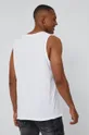 T-shirt męski bez rękawów biały 100 % Bawełna