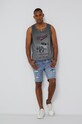 T-shirt męski z nadrukiem szary RS21.TSMC20 szary RS21