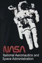 T-shirt męski z bawełny organicznej z nadrukiem NASA czarny Męski