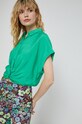 Bluzka damska gładka zielona zielony RS22.BKDB09