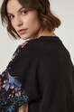 Bluza bawełniana damska z nadrukiem czarna RS22.BLD302 czarny