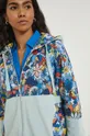 multicolor Bluza damska z kapturem z nadrukiem