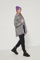Longsleeve bawełniany damski gładki z domieszką elastanu różowy RS22.BUD022 fioletowy RS22