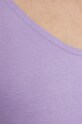 Longsleeve bawełniany damski gładki z domieszką elastanu różowy RS22.BUD022 fioletowy