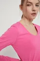 ružová Tričko s dlhým rukávom dámsky Basic