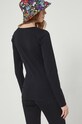 Odzież Longsleeve bawełniany damski gładki z domieszką elastanu czarny RS22.BUD022 czarny