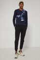 Longsleeve męski gładki granatowy RS22.BUM030 granatowy RS22