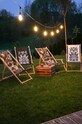 Plážové lehátko v boho stylu Essential černá barva RS22.GAU609 černá