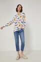 Odzież Koszula damska wzorzysta biała RS22.KDD050 biały